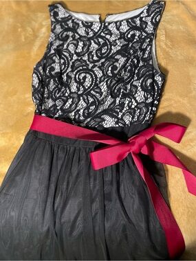 Jessica Howard Black and White Lace Party Gown SIZE 8